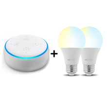 Load image into Gallery viewer, Amazon Parlante Inteligente Echo Dot, 3ra Generación + Nexxt Solutions Bombillo Inteligente Wi-Fi LED W110, Pack 2 Unidades