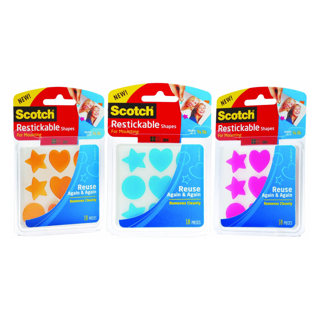 3M Adhesivos Reusables 18 piezas