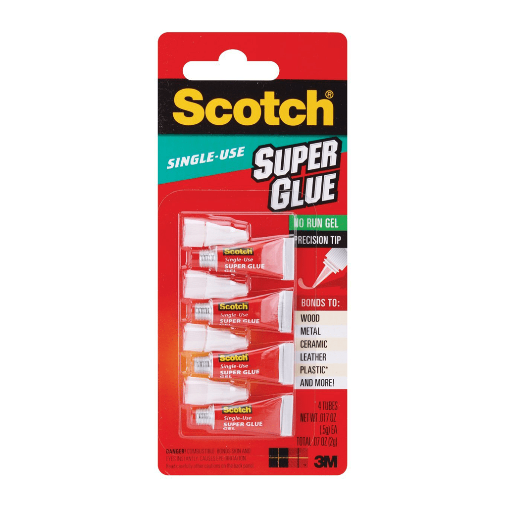 3M Scotch Super Glue Gel Goma Instantánea AD119, 1 Paquete